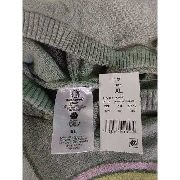 *NWT* Hello Kitty By Sanrio XL Hooded Long Sleeve Sweater Top Tutu Bottom Dress - Picture 3 of 3